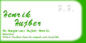 henrik hujber business card